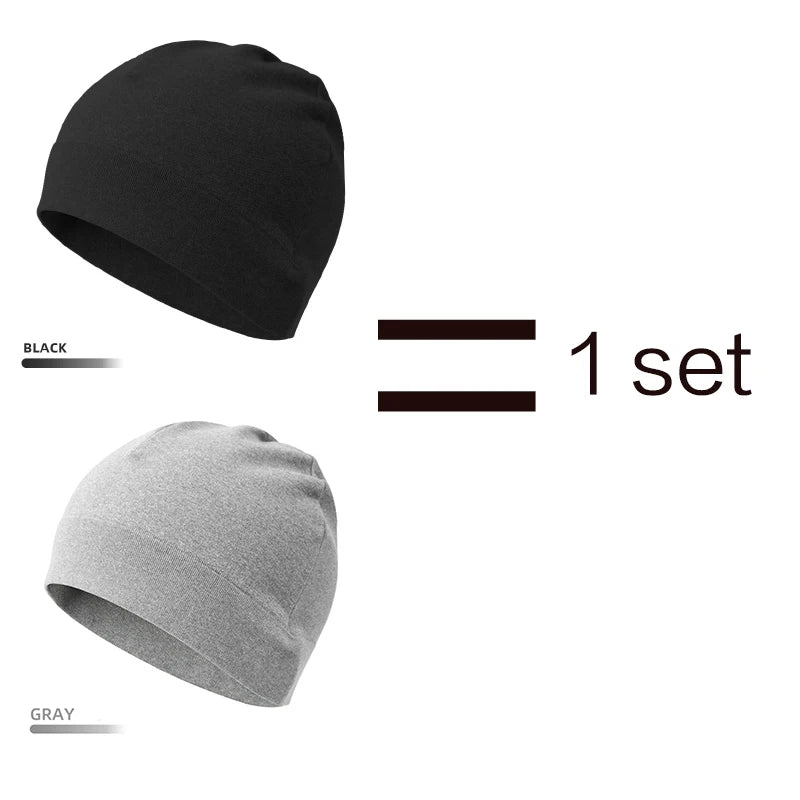 1pc/2pc Outdoor Sports Hats Quick-Drying Breathable Running Hats Marathon Riding Skiing Warm Windproof Hats