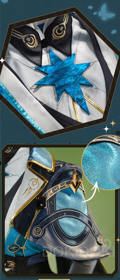 【Ready for Ship】 Anaxa Cosplay Costume Game Honkai: Star Rail DokiDoki-SR HSR Men Costume Anaxa Cosplay Wig Metal Accessory