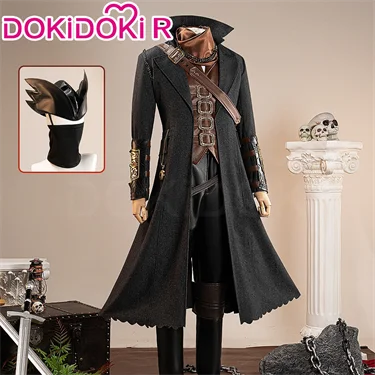 The Doll Gehrman Lady Maria Cosplay Shoes Game Bloodborne Cosplay DokiDoki Men Hunter Black Brown Boots Gehrman Halloween Shoes