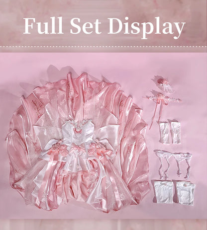 Yuuki Asuna Cosplay Costume Anime Sword Art Online Cosplay DokiDoki-R Women Pink Wedding Dress Asuna Unrestrained Emotion