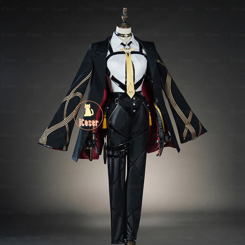 Zenless Zone Zero Evelyn Chevalier Cosplay Costume Wig Uniform Jacket Headwear Earrings Stars of Lyra Halloween Party Women Prop