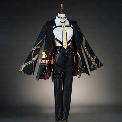 Zenless Zone Zero Evelyn Chevalier Cosplay Costume Wig Uniform Jacket Headwear Earrings Stars of Lyra Halloween Party Women Prop