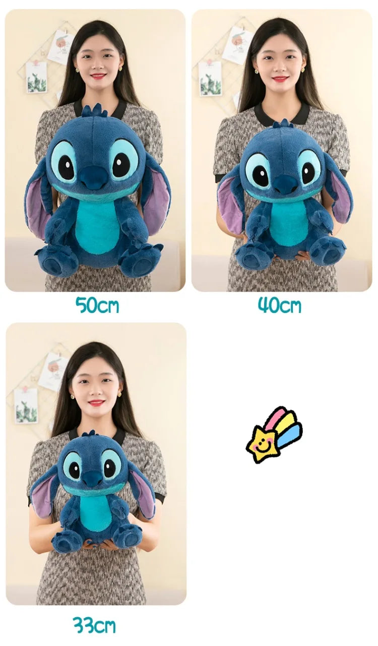 50/60/80cm Super Big Size Lilo & Stitch Disney Anime Plush Stuffed Doll Room Decor Large Plush Children's Pillow Holiday Gifts