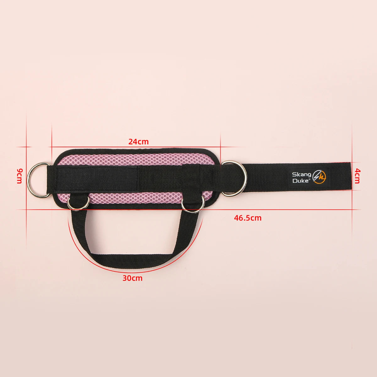 1PC Padded Neoprene Ankle Strap with Double D-Ring for Cable Machines Gym Workouts Leg Extensions - Pink