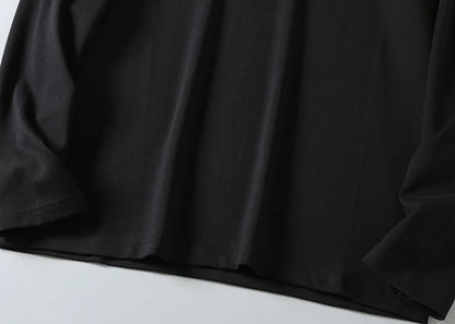 2025 Autumn New American Retro Long Sleeve O-neck Solid Color T-shirt Men's Fashion Simple 95% Cotton Washed Casual Sport Tops