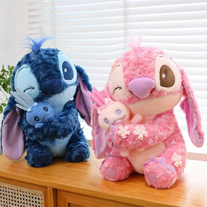 30/85cm Lilo and Stitch Disney Plush Toys Pink Kawaii Scrump Anime Cartoon Plushie Sakura Stich Dolls Soft Stuffed Gift for Kids