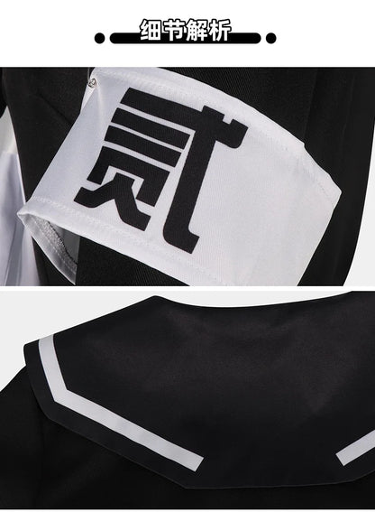 iCoser The Hundred Line Hiruko Shizuhara Cosplay Costume Wig Battle Uniform Last Defense Academy Halloween Party for Women Girls