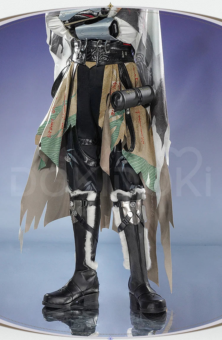 Qiuyuan Cosplay Costume Game Wuthering Waves DokiDoki-SR Men White Suits Wuthering Waves Qiuyuan Wig Cosplay Accessories