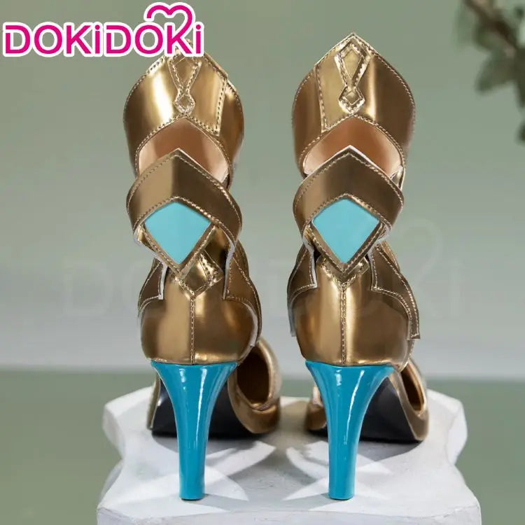 Sandrone Nefer Ineffa Aino Cosplay Shoes Game Genshin Impact DokiDoki Women Boots Aino Yellow Slippers Ineffa Cosplay Shoes