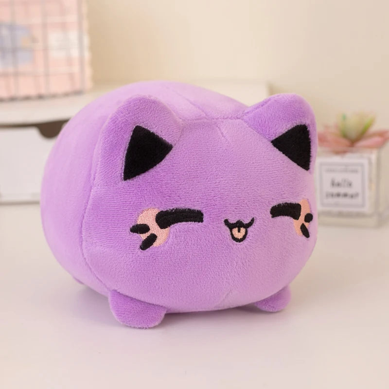20cm Colorful Plush Cats Cartoon Peach Cat Plushies Soft Toy Lovely Meow Cat Stuffed Doll Kawaii Decor Girl Boy Birthday Gift