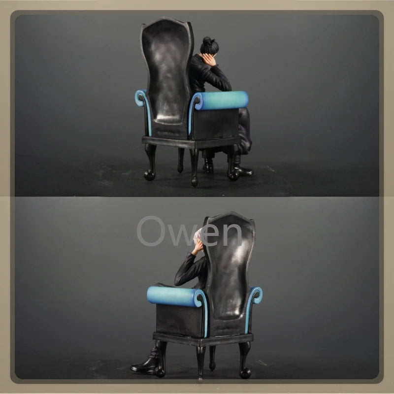 Anime 24cm Gojo Satoru Action Figures Jujutsu Kaisen Geto Suguru Figures Sitting Position PVC Decoration Mode Toys Birthday Gift