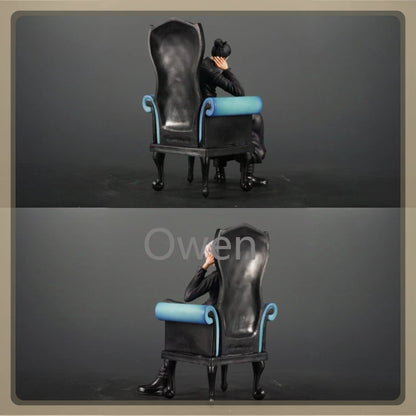 Anime 24cm Gojo Satoru Action Figures Jujutsu Kaisen Geto Suguru Figures Sitting Position PVC Decoration Mode Toys Birthday Gift