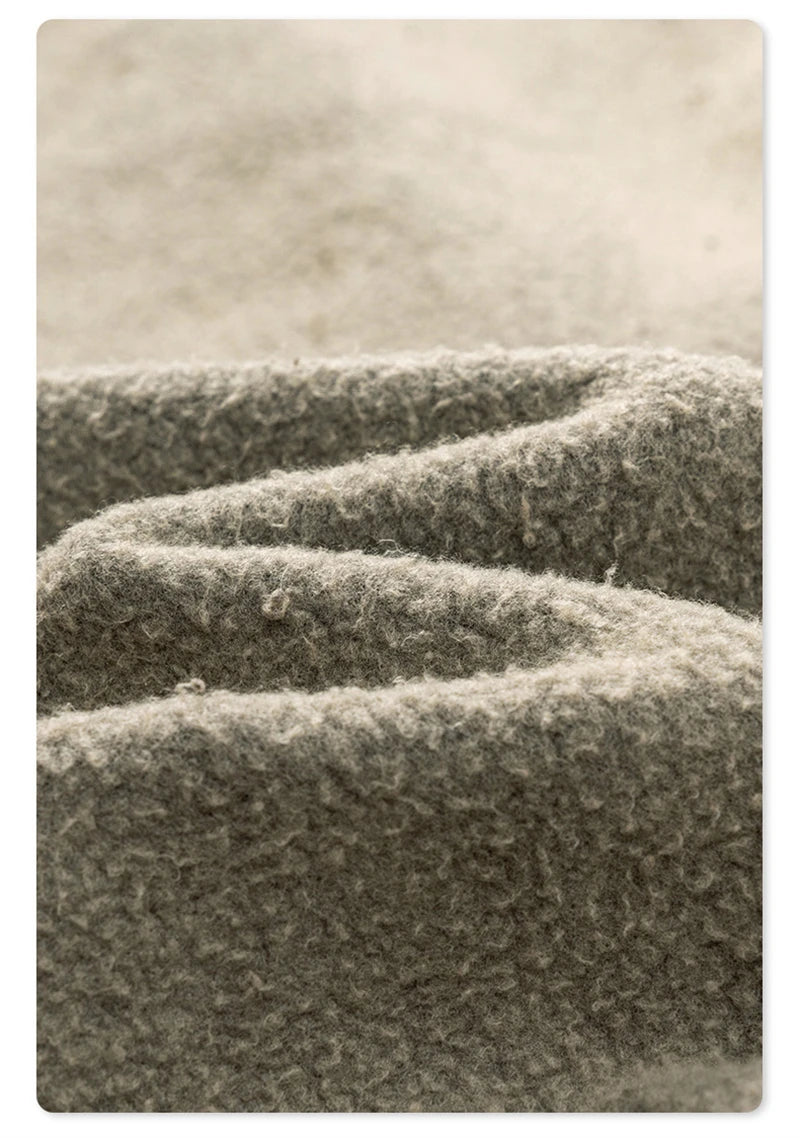 ZODF Retro 2025 Winter Washed Fleece Straight Pants For Men Unisex Loose 360gsm Knitted Warm Soft Trousers Brand Clothes HY0869