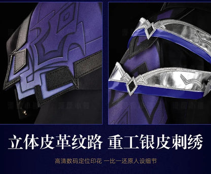 Genshin Impact Kyryll Chudomirovich Flins Cosplay Costume Wig Uniform Cloak Outfit Halloween Party for Women Men Props Carnival