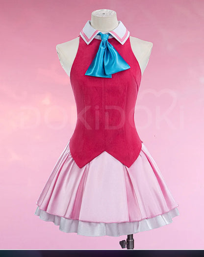 Hoshino Ai Cosplay Costume Anime Oshi no Ko Cosplay 【S-2XL】DokiDoki-R Hoshino AI Women Idol Pink Dress Costume Plus Size
