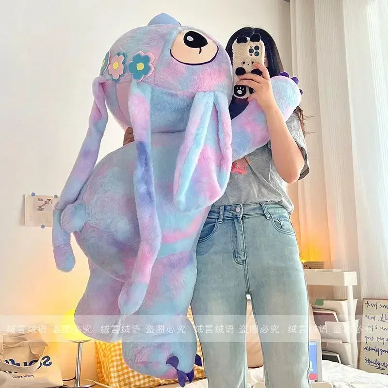 120cm Large Big Size Disney Stitch Anime Plush Stuffed Doll Room Kawaii Plushies Pillow Ornaments Children's Holiday Gifts
