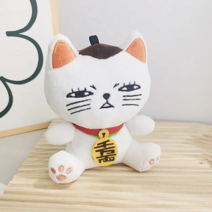 15/25cm Anime Dan Da Dan Plush Toy Cute Cartoon Figure Dandadan White Cat  Stuffed Soft Doll Lucky Cat Plushies Xmas Birthday