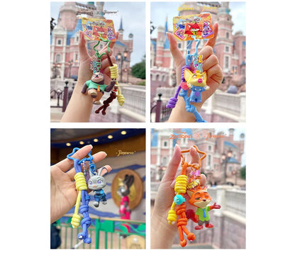 Zootopia Cartoon Character Injection Molding 3D Keychain Premium Design Anime Themed Accessories Collectible Toy Figures Gift