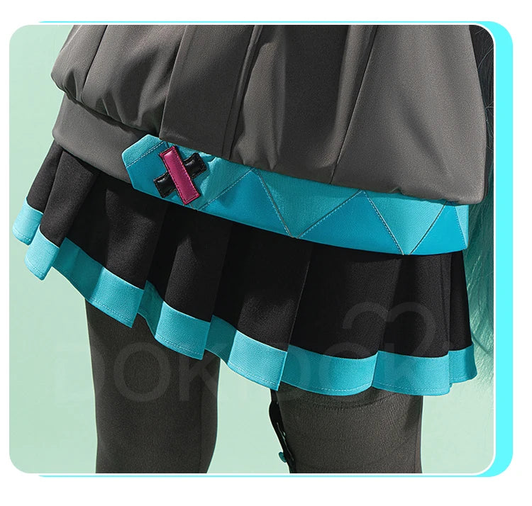 IN STOCK Mikuu Cosplay Costume Anime【S-3XL】DokiDoki-R Women Cute Dress Costume Mikuu Cosplay Headdress Plus Size