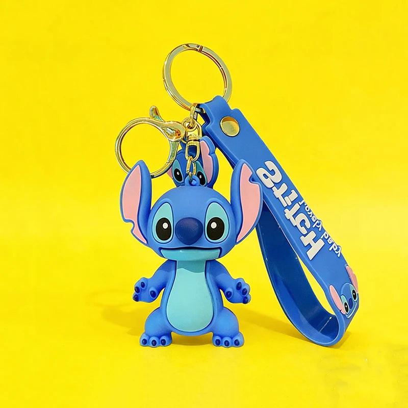 Disney Stitch Keychain Cartoon Cute Lilo & Stitch Keyrings,Durable Anime Keychains for Women Men Kids,Multi-Color Gift Ornaments