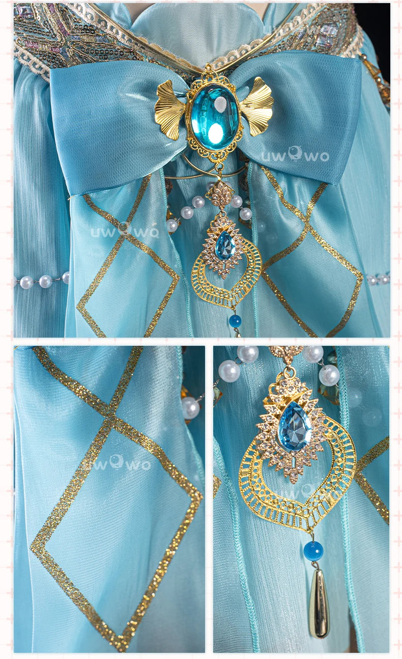 LAST BATCH UWOWO Nilou Cosplay Genshin Impact Fanart Nilou 'Aqua Seraphina' Dance Dress Cosplay Costume