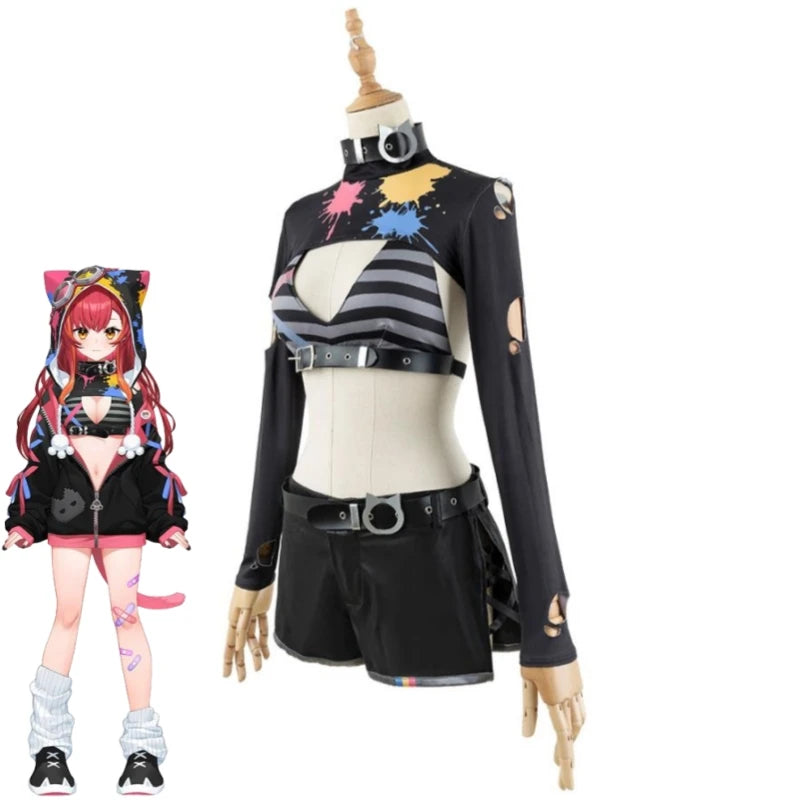 Virtual ESports Project VSPO Nekota Tsuna Cosplay Costume Set Polyester