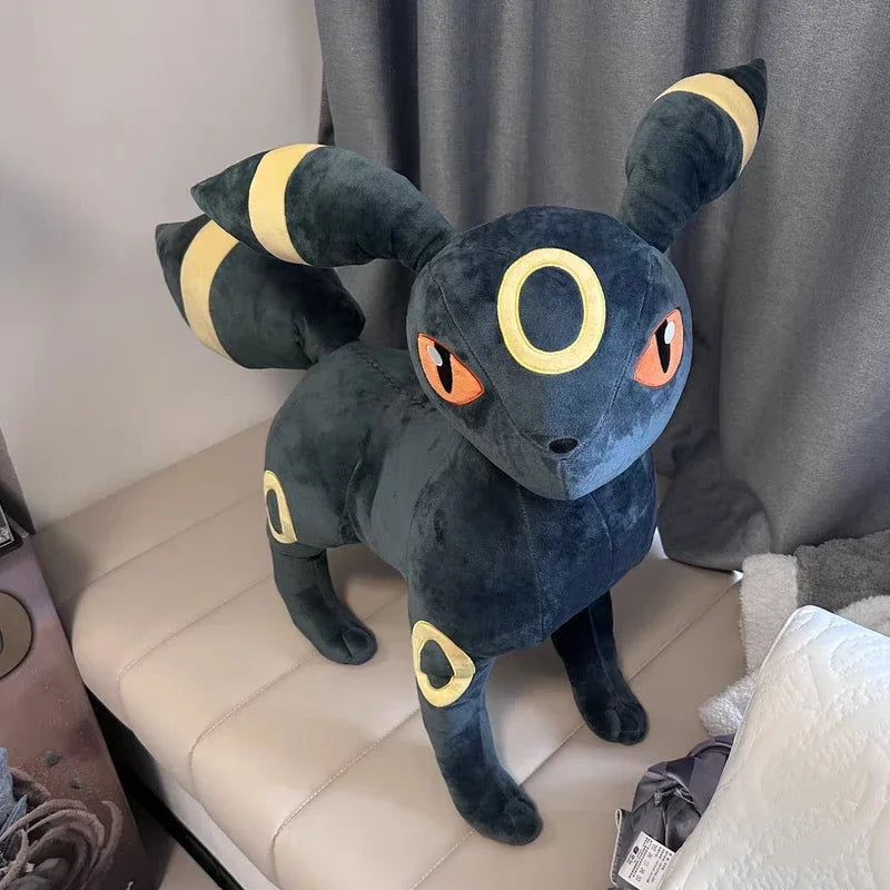 60cm Umbreon Pokemon Plush Toys Anime Doll Cute Ornament Pokémon Cartoon Stuffed Plushie Pillow Noctali Gift for Kids Christmas