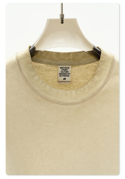 ZODF 2025 Summer Washed 275gsm Solid Cotton T-shirt For Men Unisex Oversized Short Sleeve T Shits Brand Tops HY0981