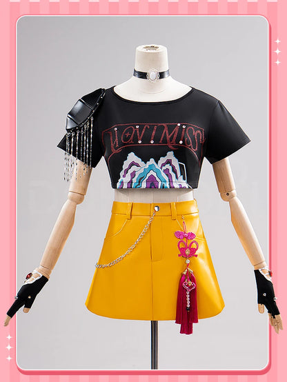 【Last Batch】IN STOCK Miraa Cosplay Costume Cosplay【S-3XL】DokiDoki-N Women Halloween Costume Black Yellow Suits Plus Si