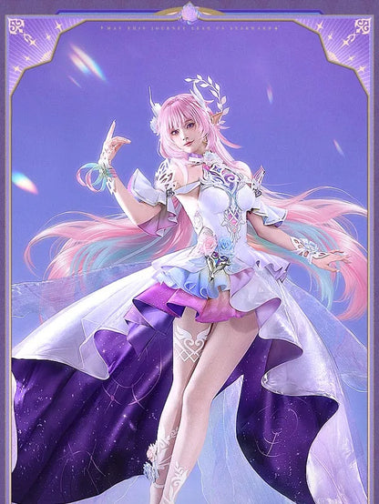 Honkai Star Rail Cyrene Cosplay Costume Wig Dress Headwear New Skin Outfit Elysia Amphoreus Halloween Party for Women Girls Prop