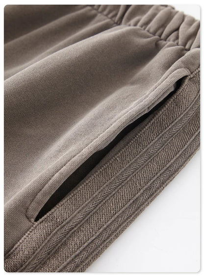 ZODF Fashion Autumn Winter Men Washed 450gsm Pants Unisex High Street Oversized Straight Trousers Streetwears HY0626