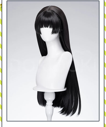 CHISA Cosplay Costume Game Wuthering Waves DokiDoki-SR Women Black JK Uniform Halloween CHISA Suit Coat Cosplay Wig