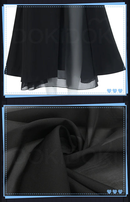 Glinda Elphaba Cosplay Costume Wicked Cosplay【XS-3XL】DokiDoki-N Women Black Pink Dress Glinda Cosplay School Uniform Plus Size