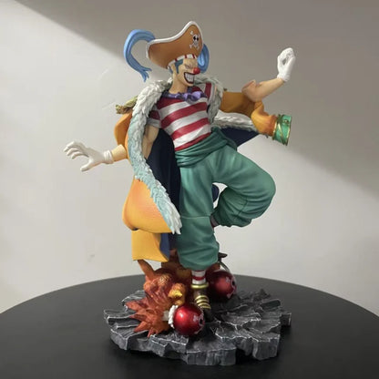 New One Piece Buggy The Clown Figure Pvc Anime Peripheral Action Figurine Trendy Toy Collection Model Desktop Ornament Fan Gift