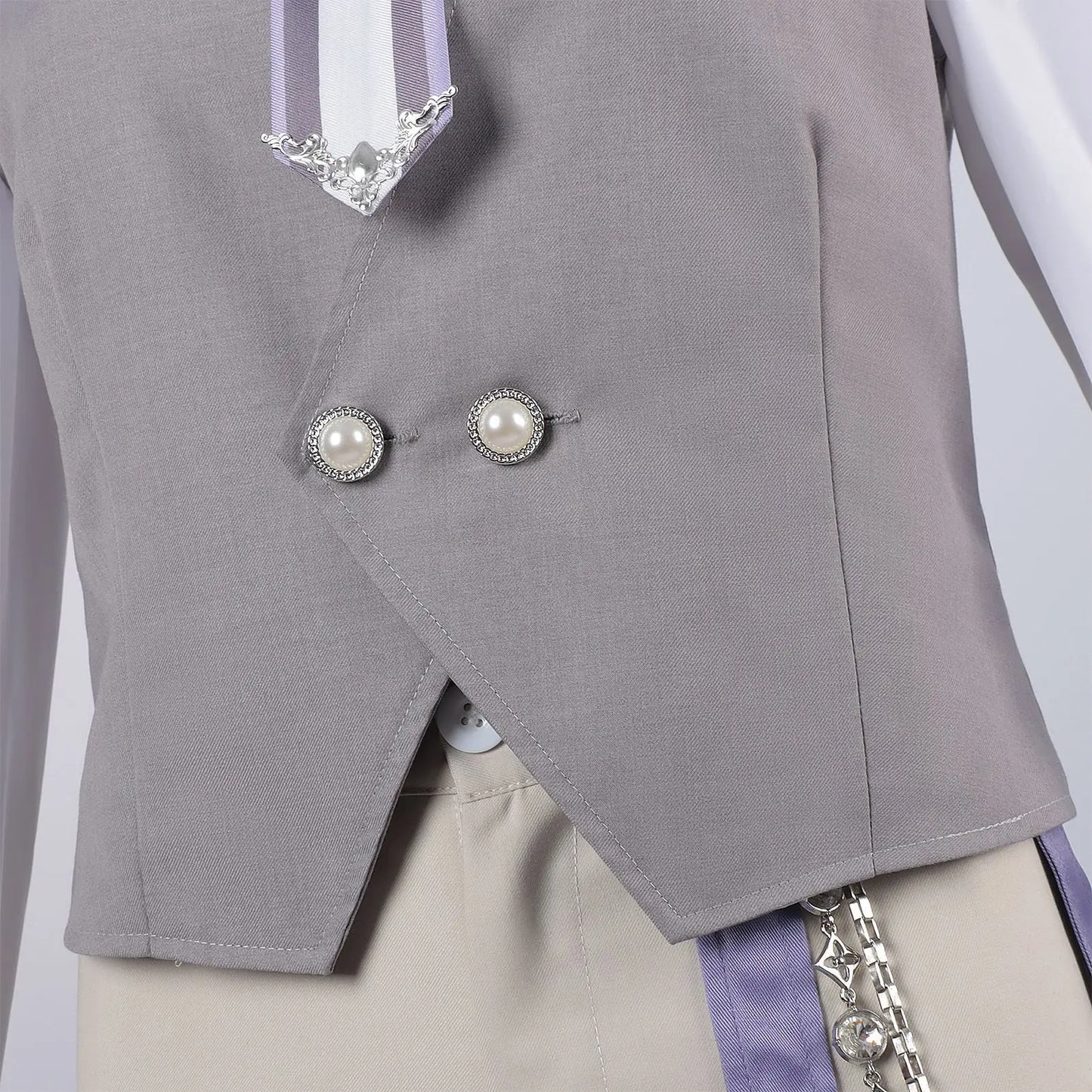 Love and Deepspace Xavier Cosplay Costume Wig Birthday Outfit Uniform Suit Brooch Halloween Party for Women Men Carnival Props