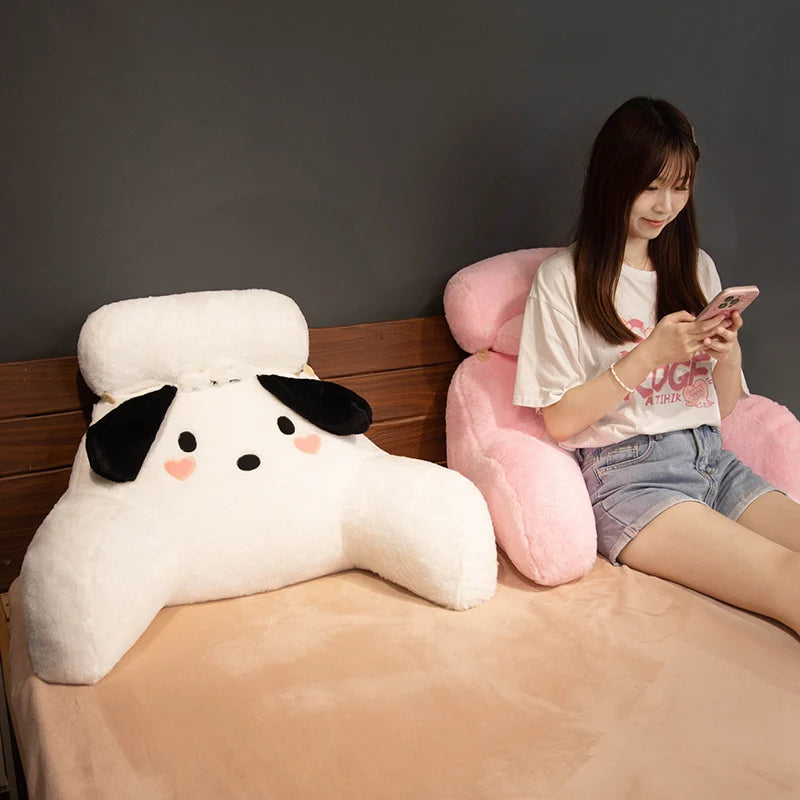 Sanrio Comfortable Back Cushion With Headrest Cinnamoroll My Melody Kuromi Cushion Lumbar Support Chair Sofa Bed Washable Gifts