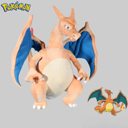 80CM Big Size Pokemon Charizard Plushies Cartoon Anime Peluche Kawaii Ornament Stuffed Comfortable Soft Doll Children Toy Gift