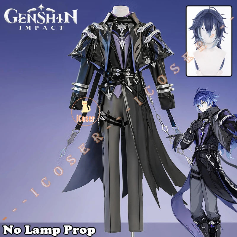 Genshin Impact Kyryll Chudomirovich Flins Cosplay Costume Wig Uniform Outfit Carnival Halloween Party for Women Men Role Play