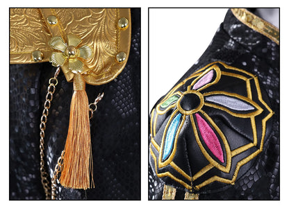 KPop Demon Hunters Rumi Cosplay Costume Black Gold Stage Costume Uniform Huntrix Golden Outfit Halloween Party for Women Girls