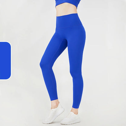 The Codex Seamless Yoga Leggings for Women – Athletic Gym Workout Fitness Pants Tights - Sklein Blue / XL