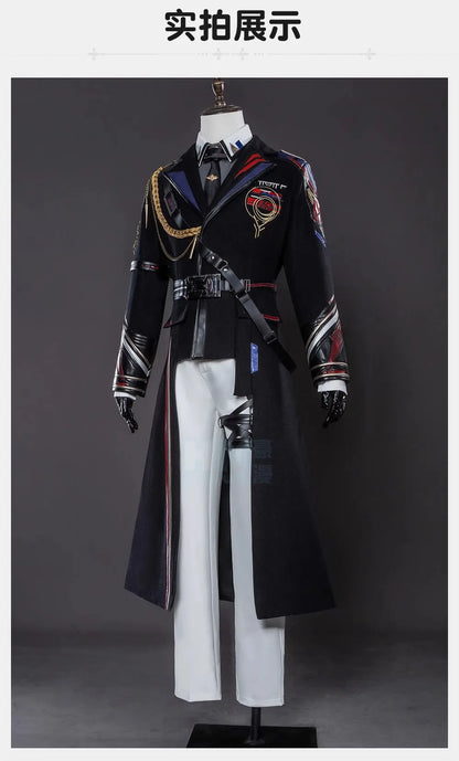 iCoser Love and Deepspace Caleb Cosplay Costume Wig Farspace Colonel Uniform Trench Hat Halloween Party Women Men Carnival Props