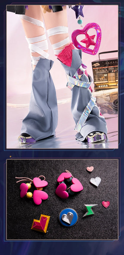 IN STOCK Jinxx Cosplay Costume Game DokiDoki-R Women Cute Pink Dress Valentine Costume Jinxx Cosplay