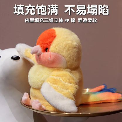 Kawaii Bird Hand Puppet Cute Parrot Cockatiel Budgie Soft Plush Toy Lovely Animal Plushies Parent-child Interactive Toys