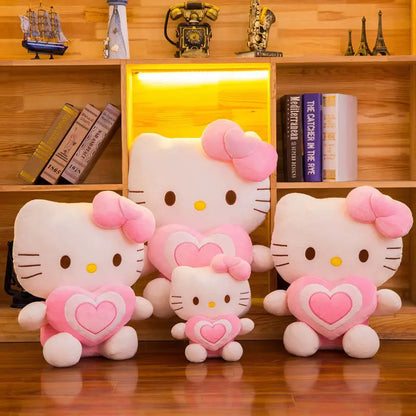 Aoger Kawaii Hello Kitty Plush Doll Anime Cartoon Animal Soft Stuffed Plushie Pillow Plush Peluche Kt Cat Toys For Kid Girl Gift