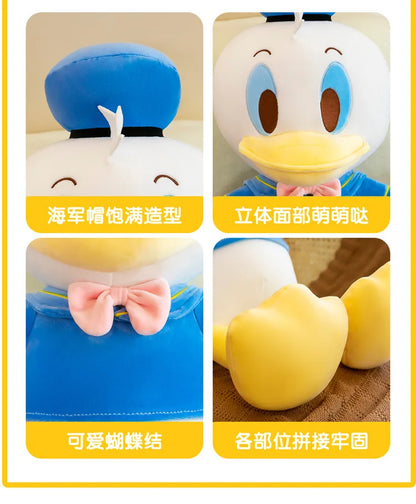 Disney Donald Duck Daisy Giant Plush Dolls Hot Toys Kawaii Soft Pillow Stuffed Animal Couple Dolls Birthday Xmas Gifts for Kids