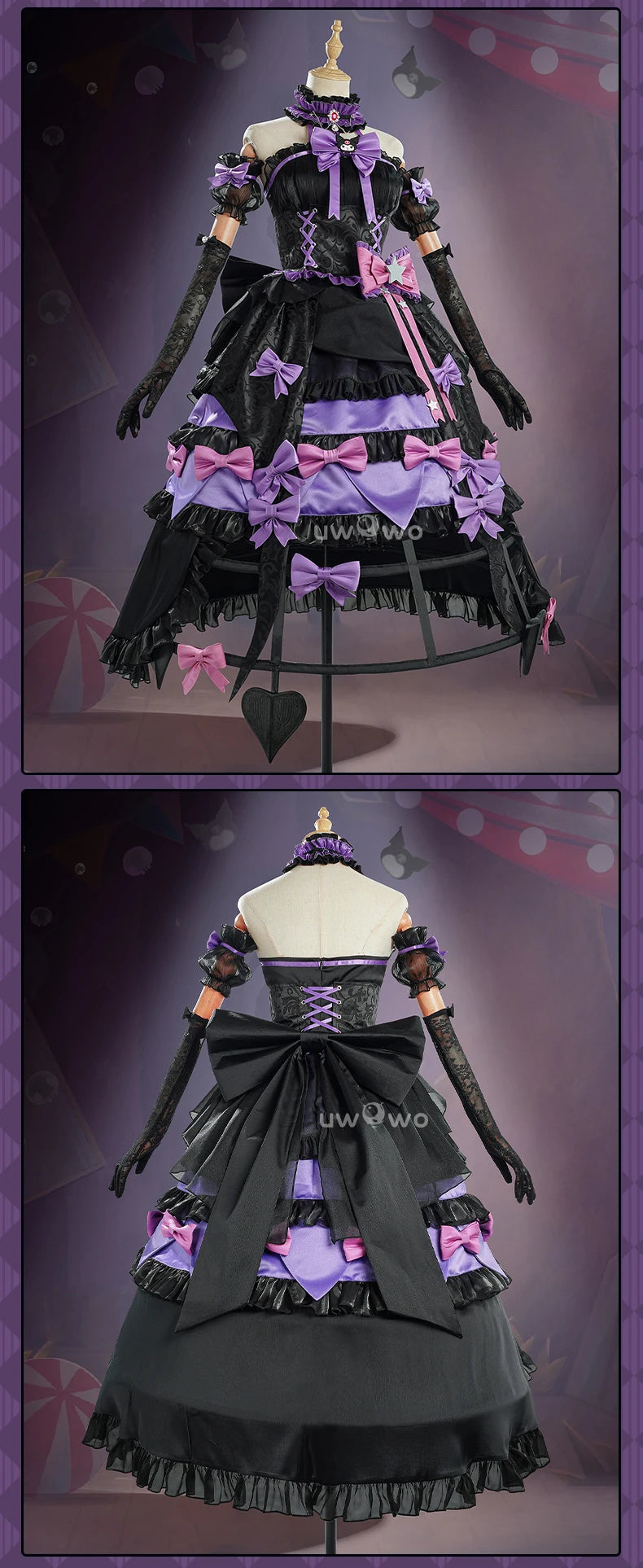 UWOWO Collab series: Game Identity V Blood Queen Mary Cosplay Costume Purple Costume