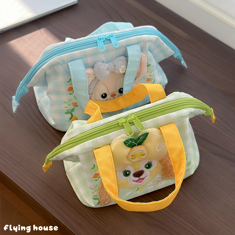 Adorable Linabell CookieAnn Thermal Lunch Bag Plush Insulated Tote Cute Handbag Bento Bag Kawaii Shopping Bag Gifts Girl