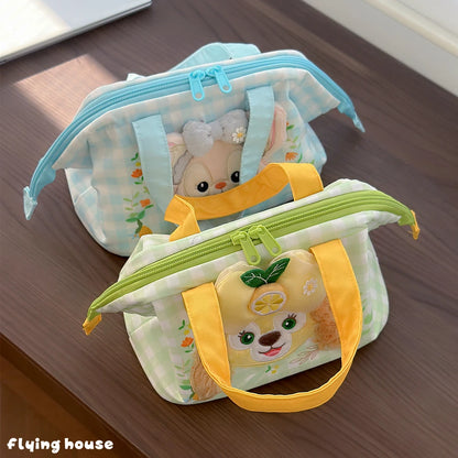Adorable Linabell CookieAnn Thermal Lunch Bag Plush Insulated Tote Cute Handbag Bento Bag Kawaii Shopping Bag Gifts Girl