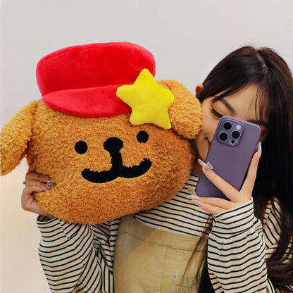 65cm Big Size Maltese Line Hat Dog Cartoon Anime Plush Stuffed Doll Toy Cute Room Bolster Sleeping Pillow Plushies Holiday Gifts