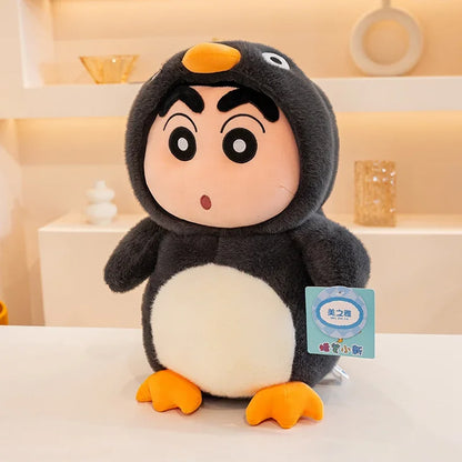 40cm Penguins Crayon Shin Chan Plush Toy Kawaii Tortoise Shin Chan Plushies Soothing Doll Cartoon Japanese Style Doll Gifts Gir